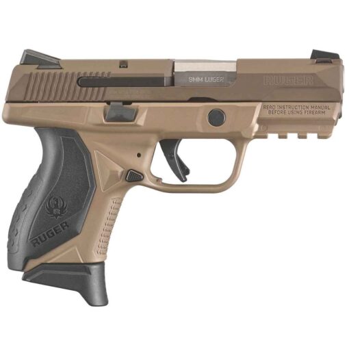 ruger american compact 9mm luger p 355in flat dark earthpatriot brown pistol 171 rounds 1503793 1