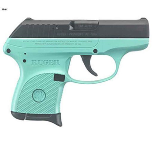 ruger lcp 380 auto acp 275in turquoiseblack pistol 61 rounds 1503588 1